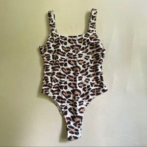 One Piece Patterned Bathing Suit